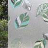 imageVSUDO Frosted Window Film Leaf Pattern NonAdhesive Static Cling Decorative Privacy Glass Cover for Home and Office 118 x 787 InchesLeaf