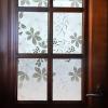 imageVSUDO 177quot by 1575quot White Frosted Privacy Window Film Removable White Background ampamp Leaf Pattern Matte Window Film Opaque Window Glass Covering Static Cling Window Sticker for Home 1938 Sq Ft354 By 787