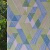 imageVSUDO 177quot x 1575quot No Glue Static Cling Privacy Window Film Blue Green Abstract Geometry Pattern Home Decor Window Tint Sticker 1938 sq ft177 By 1575