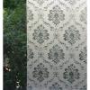 imageVSUDO Frosted Privacy Window Film Damascus Pattern Privacy Protection NonAdhesive Static Cling Glass Covering Decorative Window Tint for Home and Office 118 x 1575 InchesDamascus