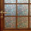 imageVSUDO Frosted Privacy Window Film Frangipani Flower Pattern Privacy Protection NonAdhesive Static Cling Glass Covering Decorative Window Tint for Home and Office 118 x 787 InchesBlue Background  White Flower
