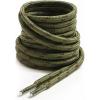 imageVSUDO Round Shoe Laces for Hiking Boots 532 Inch Shoestrings for Outdoor Work Shoes Thick Climbing Shoelaces for Boots08 Army Green With Brown Dot