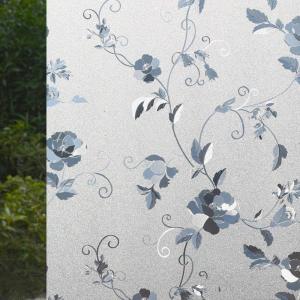 imageVSUDO 1 Roll 177quot by 787quot Static Cling Window Film for Privacy Peony Flower Pattern Window Tint for Home Window Glass Sticker for Office 968 Sq Ft Total177 By 787