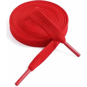 imageVSUDO 516 Fine Weave Flat Shoe Lace Shoestring for Running Athletic Sneaker18 Red