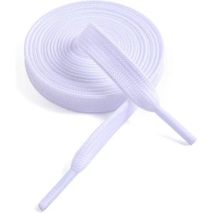 imageVSUDO 516 Fine Weave Flat Shoe Lace Shoestring for Running Athletic Sneaker22 Snow White